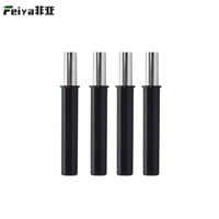 Amortisseur carré robuste en acier inoxydable galvanisé à fermeture douce - Amortisseur hydraulique silencieux pour meubles, poubelles et quincaillerie
