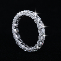 Vente en Gros Usine Bague de Mariage en Moissanite Argent Sterling 925 Couleur D VVS de 3 mm de Largeur pour Femme