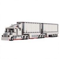 Ensemble de blocs de construction créatifs et écologiques pour enfants : Camion de dessin animé à assembler soi-même – Briques en plastique pour garçons – Jouet DIY – Idéal comme cadeau de bienvenue