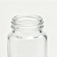 Bouteille vide en verre transparent pour poudre aromatisante 130 ml avec couvercle doseur, récipient de cuisine réutilisable pour épices et herbes sèches
