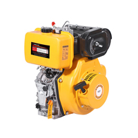 Moteur diesel monocylindre 4 temps refroidi par air de haute qualité, 13 CV, fabriqué en Chine, démarrage par lanceur
