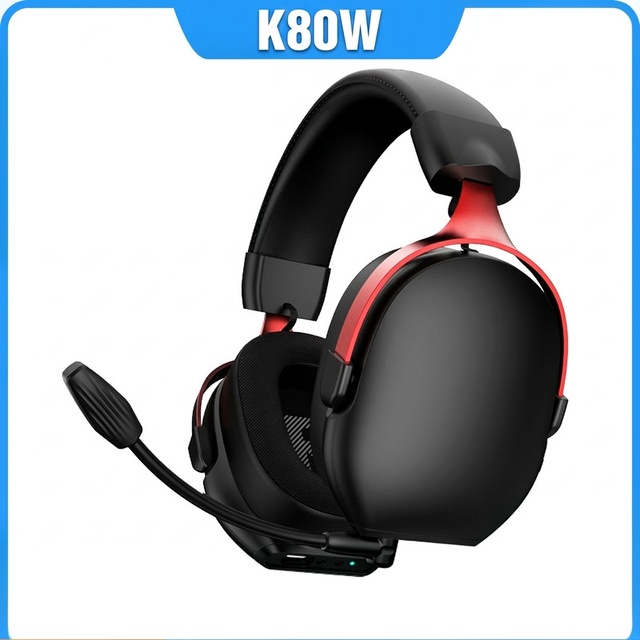 Wireless Gaming Headset with Detachable Mic, Low Latency Sound Localization for Esports