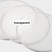 0.25 translucide/transparent/porcelaine blanc têtes de tambour couvercle de tambour têtes de tambour support tambour cuir taille caisse claire