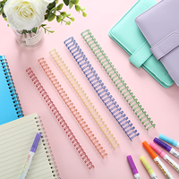 Kit de fabrication de cahier de documents pour enseignant étudiant 1/4in-9/16in métal Double boucle fil épines peignes coloré spirale bureau école