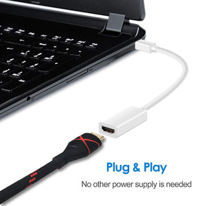 Mini DP de fábrica para <span class=keywords><strong>Cable</strong></span> adaptador <span class=keywords><strong>HDMI</strong></span> Mini puerto de pantalla para Monitor HDTV proyector ordenador PVC chaqueta trenza <span class=keywords><strong>OTG</strong></span> - Product Image 2