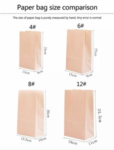 Sac en papier biodégradable et recyclable, esthétique et tendance, avec logo, sans <span class=keywords><strong>cordon</strong></span>, pour <span class=keywords><strong>boulangerie</strong></span>, pâtisserie, et restaurants de burgers (vente en gros) - Product Image 5
