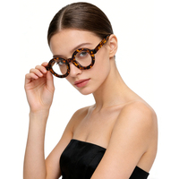 Montures de lunettes épaisses en acétate personnalisées européennes et américaines unisexes Lunettes de designer colorées