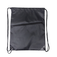 Sac à cordon en polyester portable avec logo personnalisé promotionnel, sac à dos de sport pliable pour la plage, sacs de sport à cordon
