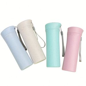 Vaso <span class=keywords><strong>de</strong></span> Café Reutilizable Portátil <span class=keywords><strong>de</strong></span> 450 ml, Ecológico, <span class=keywords><strong>de</strong></span> Paja <span class=keywords><strong>de</strong></span> Trigo, con Tapa, Personalizable, Libre <span class=keywords><strong>de</strong></span> BPA, Botella <span class=keywords><strong>de</strong></span> Agua - Product Image 1