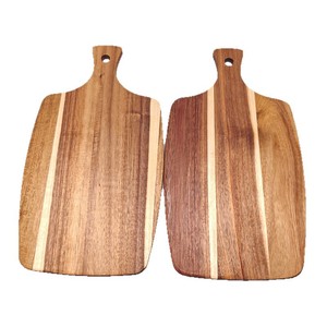 Tabla de cortar de madera de acacia rectangular con asa para cocina doméstica - Product Image 1