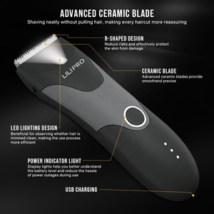 LILIPRO B7, recortadora de bolas de pelo impermeable, <span class=keywords><strong>afeitadora</strong></span> íntima para hombres, recortadora, maquinilla de afeitar, <span class=keywords><strong>afeitadora</strong></span> recargable, recortadora de ingle, parte privada - Product Image 2