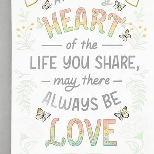 Tarjeta de Felicitación Premium con Diseño Floral y de Mariposas, Perfecta para Bodas, Aniversarios, Despedidas de Soltera y Compromisos - Product Image 1