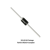 Diode redresseuse 1N5400 50V 3A Axiale à montage traversant DO-201AD Température de fonctionnement de -55°C à +150°C 100% Originale et Traceable Code de lot