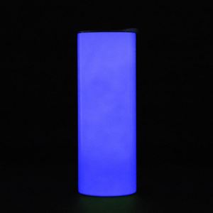 20oz Glow in the Dark Green Luminous Skinny Tumbler <b>Double</b> <b>Wall</b> Stainless Steel Insulated Travel Tumbler for Sublimation - Product Image 1