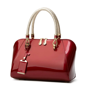<span class=keywords><strong>Borsa</strong></span> di Lusso Designer in Pelle PU <span class=keywords><strong>Lucida</strong></span> Stile Boston 2023 Nuova Moda Blu Rosso Nero Beige Rosa Borse per Donne Sac De Luxe Femme - Product Image 4