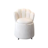 Chaise de maquillage en tissu, style moderne et minimaliste, légèrement luxueuse, avec dossier et rangement, pour chambre à coucher, tabouret de coiffeuse