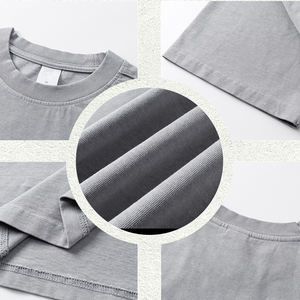 T-shirt pour homme surdimensionné en coton 100% rétro OEM, impression DTG, logo, t-shirt vintage délavé à l'acide - Product Image 4