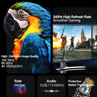 Cable macho DP2.1 de alta calidad para Monitor de juegos sincronización gratuita G-Sync soporte 54Gbps 16K DP a DP 2,1 Cable Displayport Cable 2,1