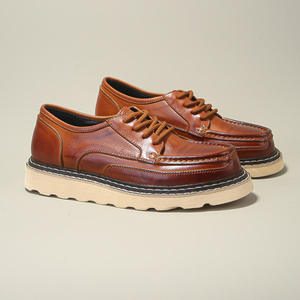 Zapatos Derby de Hombre para Otoño, Personalizados, de Cuero Genuino de Alta Gama, con Cordones, Diseño de Puntos, Transpirables, para Oficina, Carrera Profesional y Uso Casual - Product Image 1