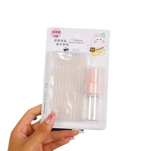Bande adhésive pour paupières doubles, 12 pièces, naturelle, imperméable, invisible, longue durée, pour maquillage léger et yeux gonflés - Product Image 4