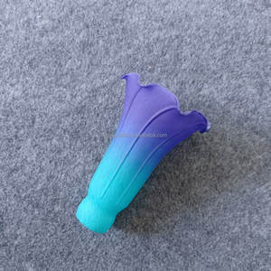 Abat-jour en verre soufflé artisanal bleu pour lampe de table ou de sol, style européen, pour bassin intérieur - Product Image 3