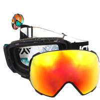 Lunettes de ski personnalisées OEM avec protection UV400, anti-buée, pour snowboard, avec sangles à lentilles magnétiques, monture en TR