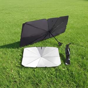 Pare-soleil de voiture pliable multifonctionnel portable 2 tailles, protection UV, isolation thermique, pare-brise avant - Product Image 1