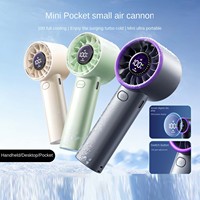 Nouveau ventilateur de poche mini portable à moteur sans balais, batterie 1200 mAh, affichage numérique, haute vitesse, tendance et en promotion, de la fabrique Anfuyou.