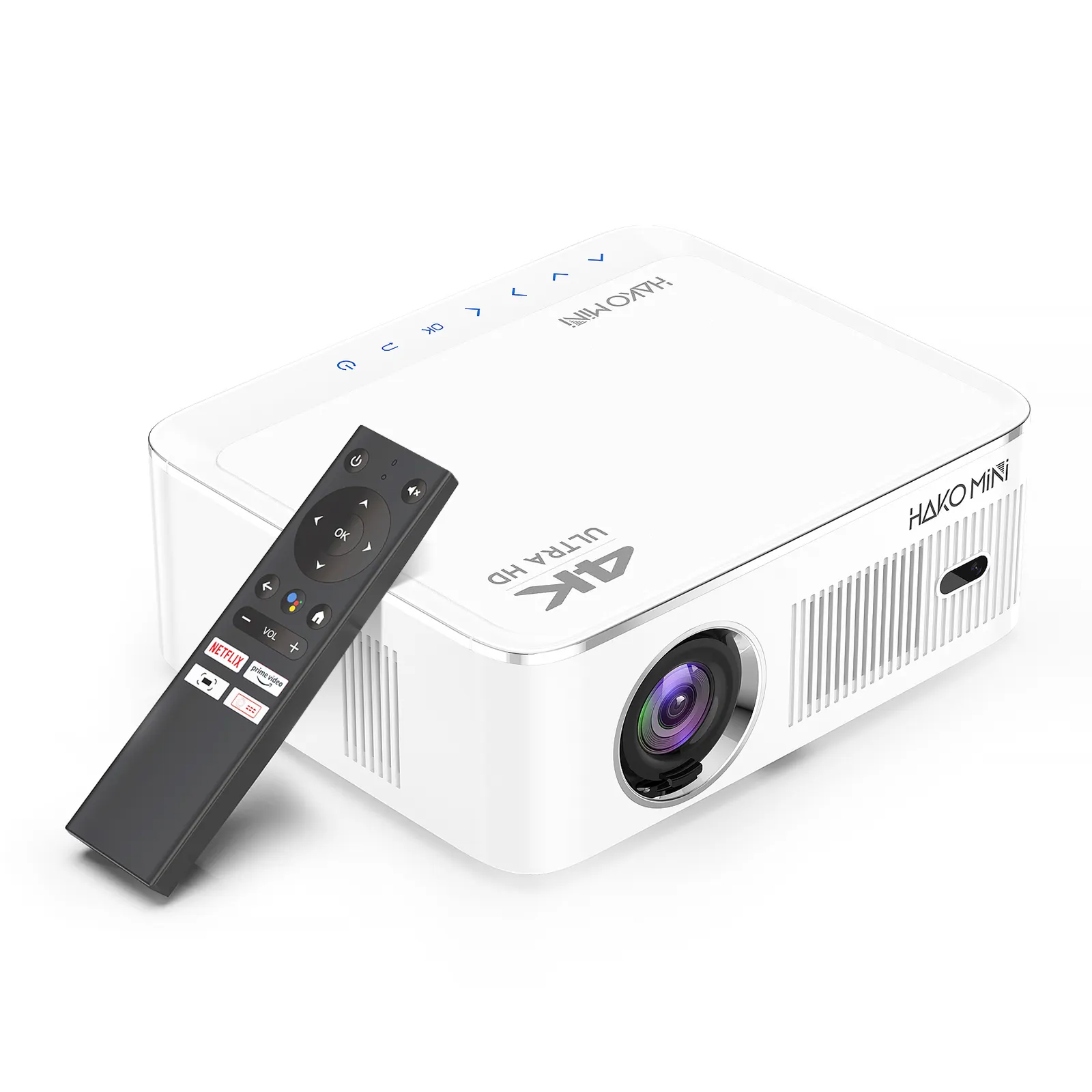 OEM ODM LCD Projector Manufacturer Android TV 4K Hakomini PL5 Google certified Projector