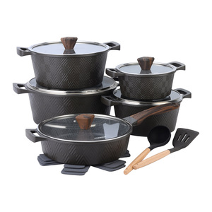 Set da Cucina Certificato Non Tossico da 15 Pezzi, Pentole Forgiate 20-32cm, Padella Profonda 28cm, Coperchi Piatti <span class=keywords><strong>TE</strong></span>, Senza PFOA, Base <span class=keywords><strong>a</strong></span> Riscaldamento Rapido - Product Image 2