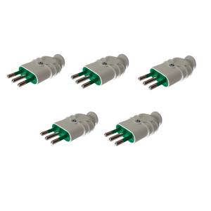 Gloca 5x Enchufe de Alimentación Profesional 10A 2P+T Blanco Macho Estándar Italiano 250V - Product Image 1