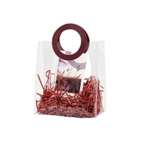 Sac fourre-tout transparent en PVC créatif, rond, tridimensionnel, pochette cadeau idéale pour le festival Qixi ou les mariages, modèle LJ-012 Wenzhou