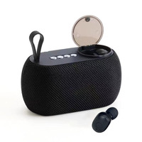 Headset 2-in-1 Speaker Aktif Mini Nirkabel dengan Earbuds untuk Smartphone dan Komputer