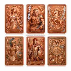 Venta al por Mayor de Barras de Cobre de 5oz con Impresión de Mitología Griega, Colección de Mitos Olímpicos, <span class=keywords><strong>Zeus</strong></span>, Atenea, Pegaso, Regalos de Recuerdo - Product Image 2
