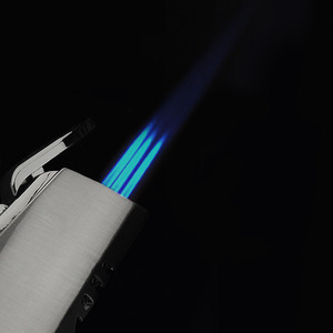 Jobon ZB581 Mayorista de encendedor a prueba de viento Metal Three Fire Jet Flame - Product Image 3