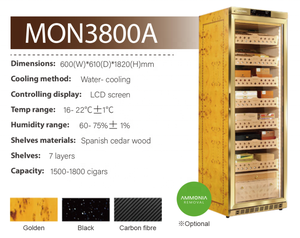 Système de déshumidification à l'ammoniac pour humidor à cigares Raching, pour un vieillissement à long terme, stabilité température-humidité à 1%, usage domestique, Mon3800a - Product Image 6