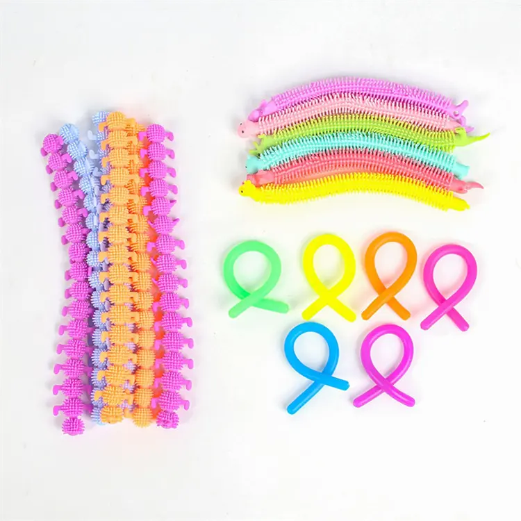 Amazon Hot Sale Decompression Toys TRP Environmental Soft Rubber Elastic Noodle Rope New Exotic Toys