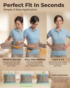 Relief Lumbar Support Pad Waist <strong>Back</strong> <strong>Brace</strong> for Lower <strong>Back</strong> Pain for Home Lifting at Work - Product Image 5