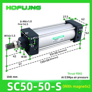 SC 50 Series Standard Double Acting Airtoc Type Pneumatic Air Cylinder - Product Image 4
