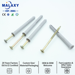 MalaxyWholesale Produits Personnalisés Vis à Expander en Nylon pour Maçonnerie et Béton, Chevilles à Percer, Vis <span class=keywords><strong>d</strong></span>'Expansion en Plastique - Product Image 1