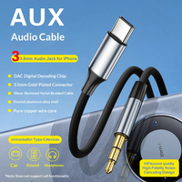 Câble adaptateur pour écouteurs USB Type C, texture tressée, câble audio AUX compatible avec téléphone portable, ordinateur portable