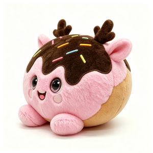 Peluche personnalisée en forme de beignet renne, jouet animal en peluche alimentaire, dessert en peluche, animal en peluche pour Halloween, rembourrage en coton PP, unisexe, bébé 0-24 mois - Product Image 3