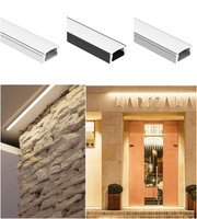 Housses de protection PMMA, couvre-objets en aluminium, Extrusion de Surface 1709mm, canal pour lumière Led, diy
