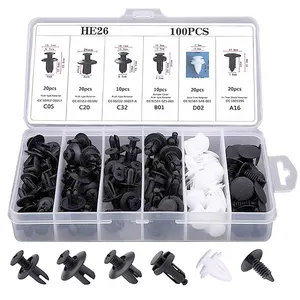 100Pcs Mixed Auto Fastener Clip Auto körper Push Retainer Pin Niet Stoßstange Tür verkleidung Halter Befestigungs satz Auto Zubehör