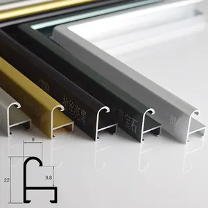 Aluminium Picture Frames Aluminium Alloy Brushed Metal Aluminum Factory Direct Sales Die Cutting Printing Photo Frame,gold A4