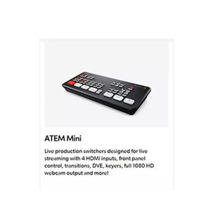 Blackmagic Mini Pro/ATEM Mini/ Mini Pro ISO Live Switcher, commutateur vidéo avec enregistrement multi-vues, Mini Pro / Mini / Mini P - Product Image 6