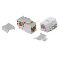 Módulo de Conector Hembra para Placa Frontal de Puerto Web T568A/B, RJ45 8P8C Tipo IDC, Keystone Jack Cat6 UTP de 90 Grados