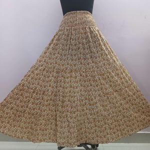 High Quality Cotton Maxi Skirt <b>for</b> Women Long Screen Printed Waist <b>Sewing</b> Pattern Design <b>for</b> Smoking ODM Supply - Product Image 1