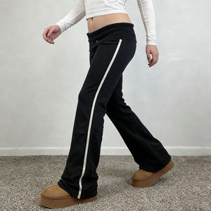 Pantalones Acampanados de Cintura Plegable para Mujer, Pantalones Deportivos Casuales de Punto, Estilo Urbano Y2K, Pantalones Largos para Dama - Product Image 3