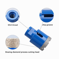 Jeu de forets diamantés à tige filetée 6 10 14 20 35 40 50 60 68 mm, marque OEM, garantie 3 ans pour meuleuse d'angle, carrelage et verre